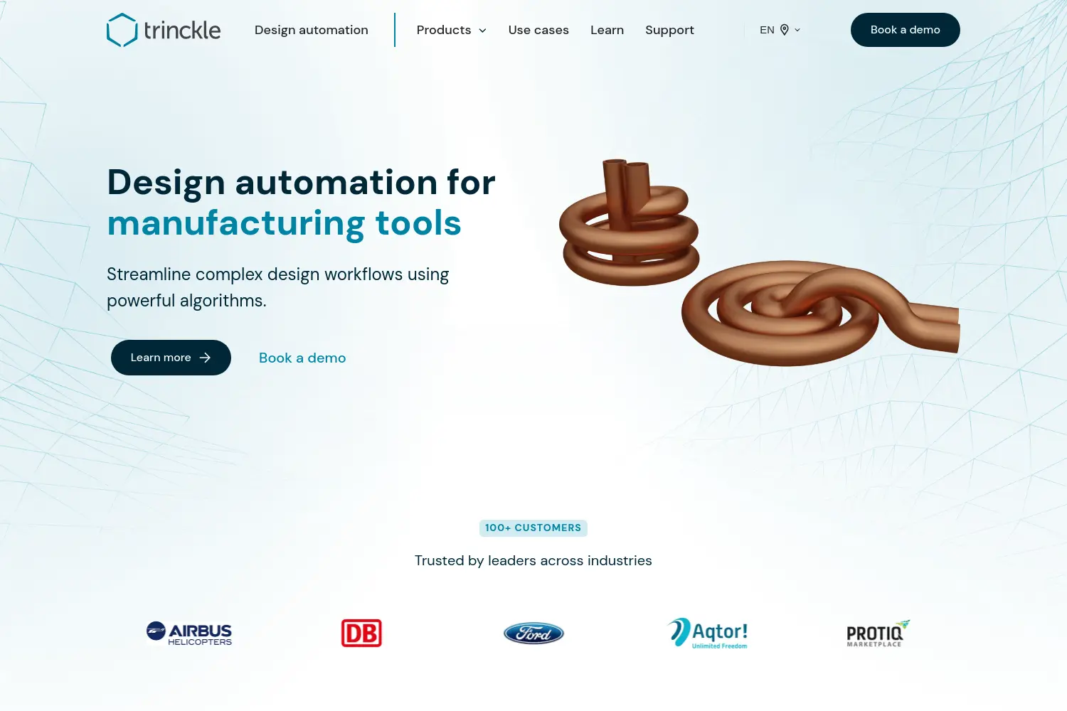 Website der Firma trinckle 3D GmbH