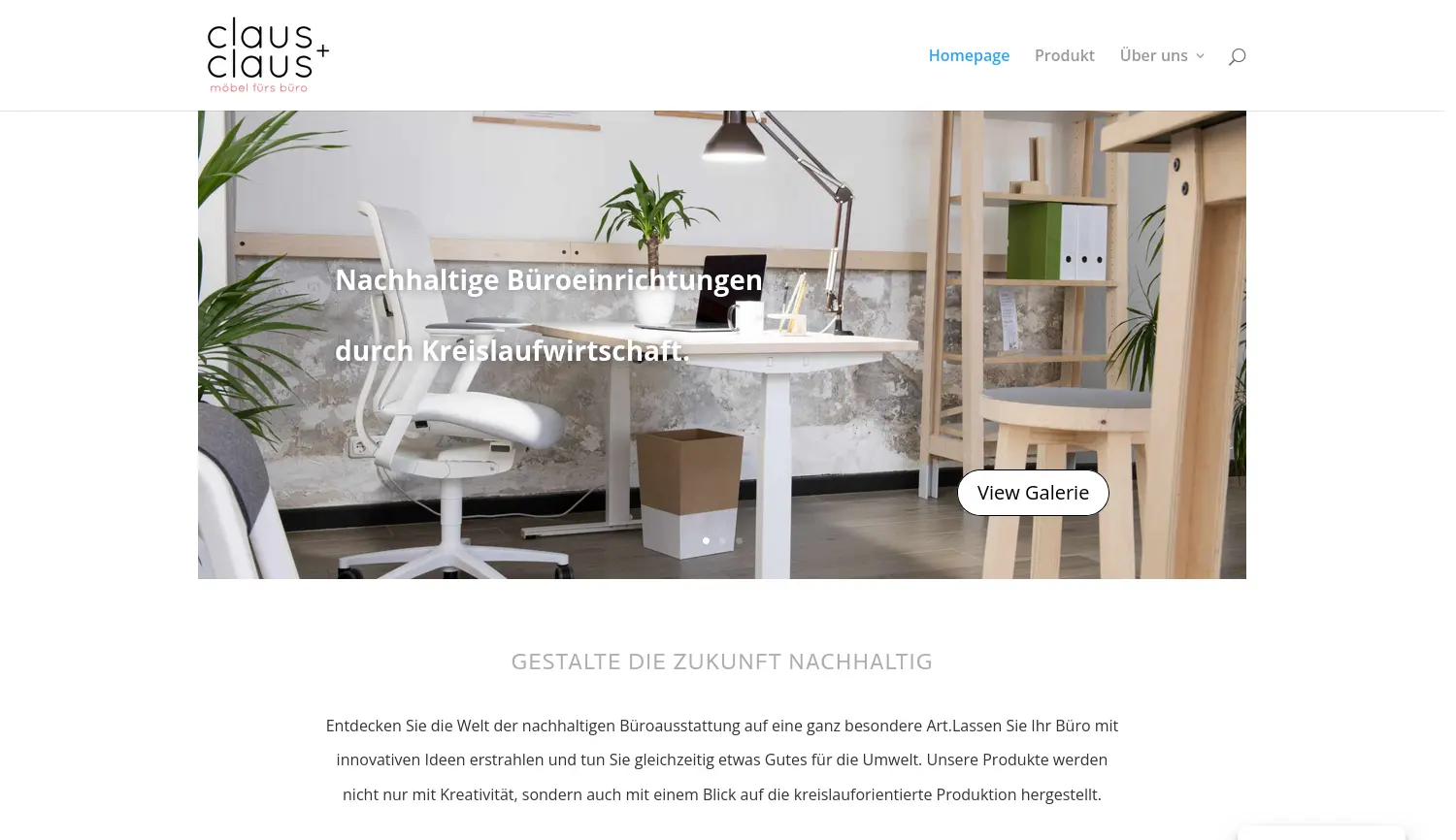 Website der Firma claus+claus