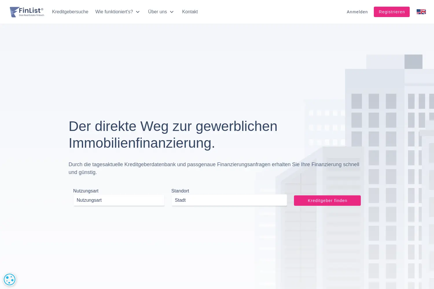 Website der Firma FinList UG