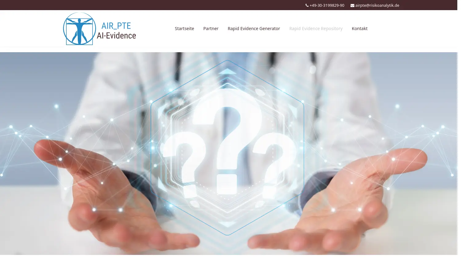 Website der Firma DCC Risikoanalytik GmbH