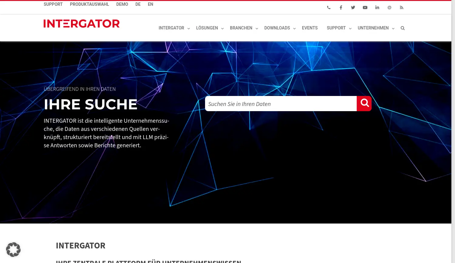 Website der Firma interface projects GmbH