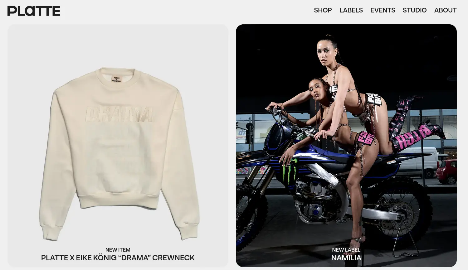 Website der Firma PLATTE Berlin e.V.