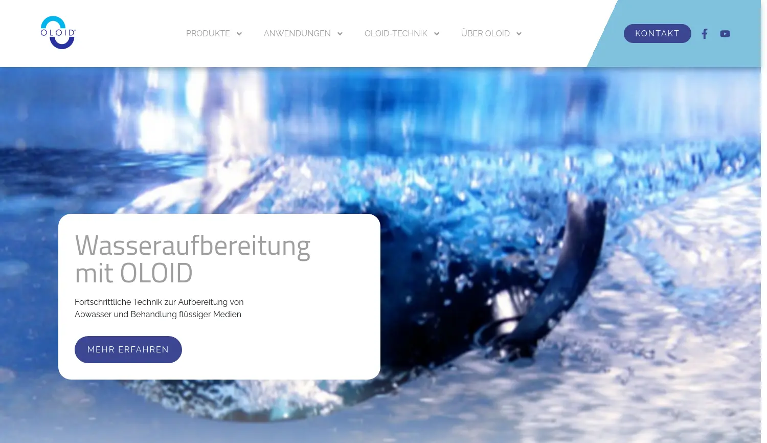 Website der Firma OLOID Engineering GmbH