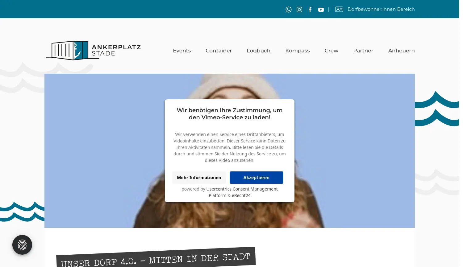 Website der Firma Ankerplatz Stade