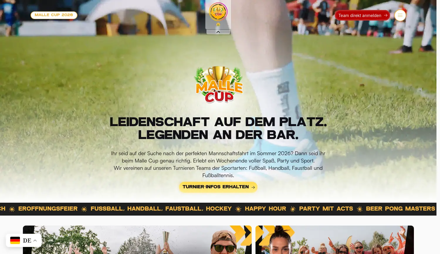 Website der Firma Malle Cup UG (haftungsbeschränkt)
