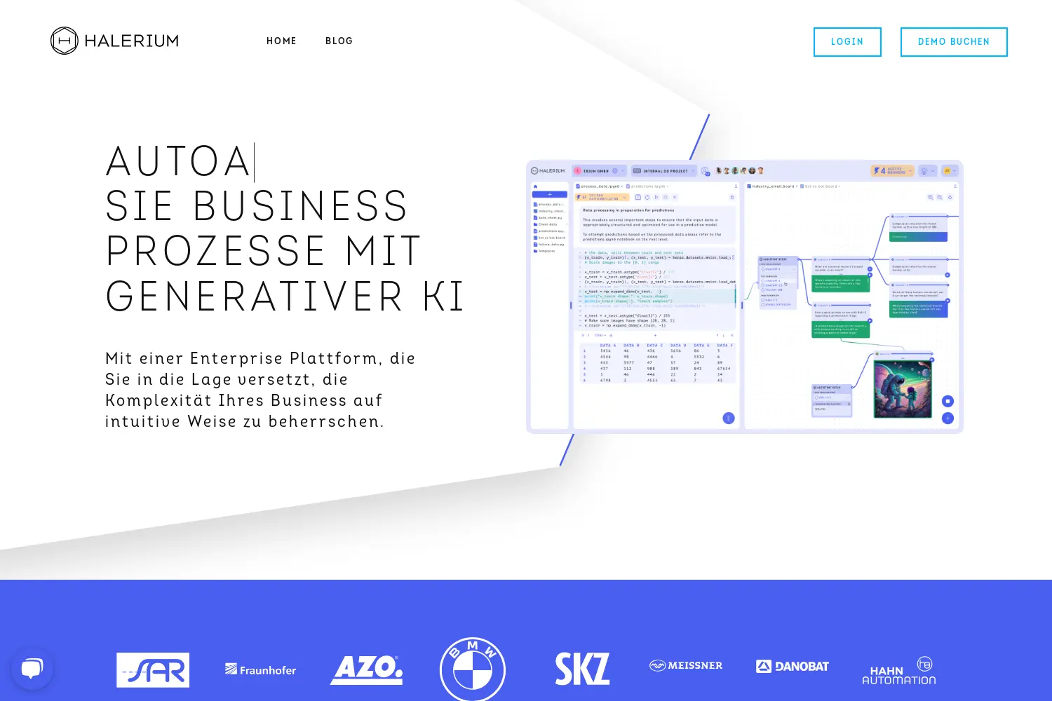 Website der Firma Erium GmbH