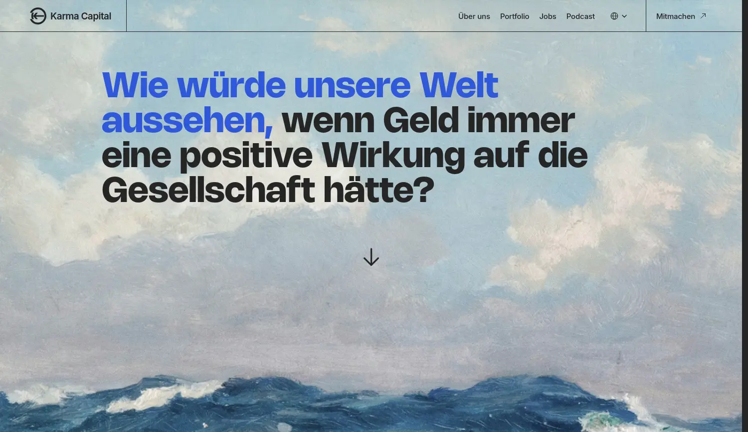 Website der Firma Karma Capital GmbH