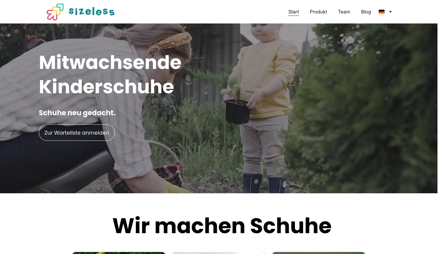 Website der Firma Sizeless Innovations SI UG (haftungsbeschränkt)