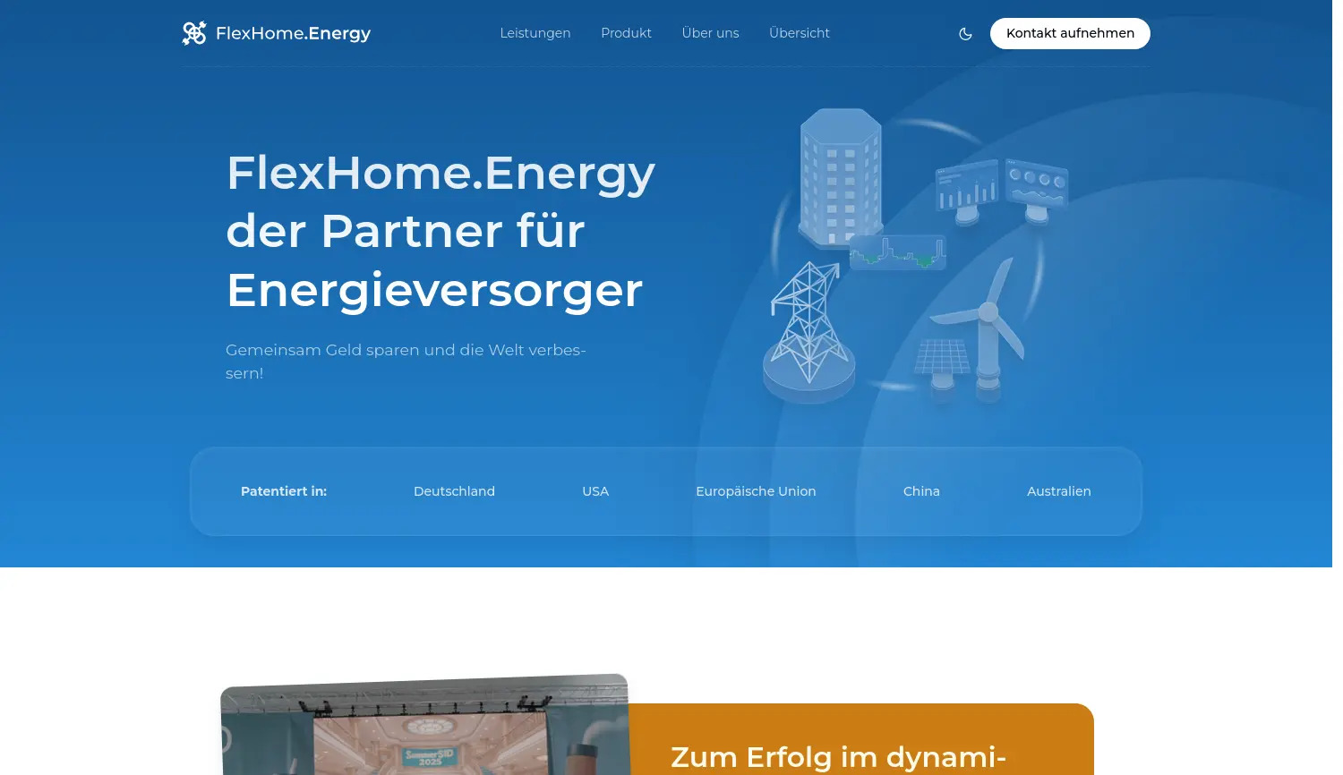 Website der Firma FlexHome.Energy GmbH
