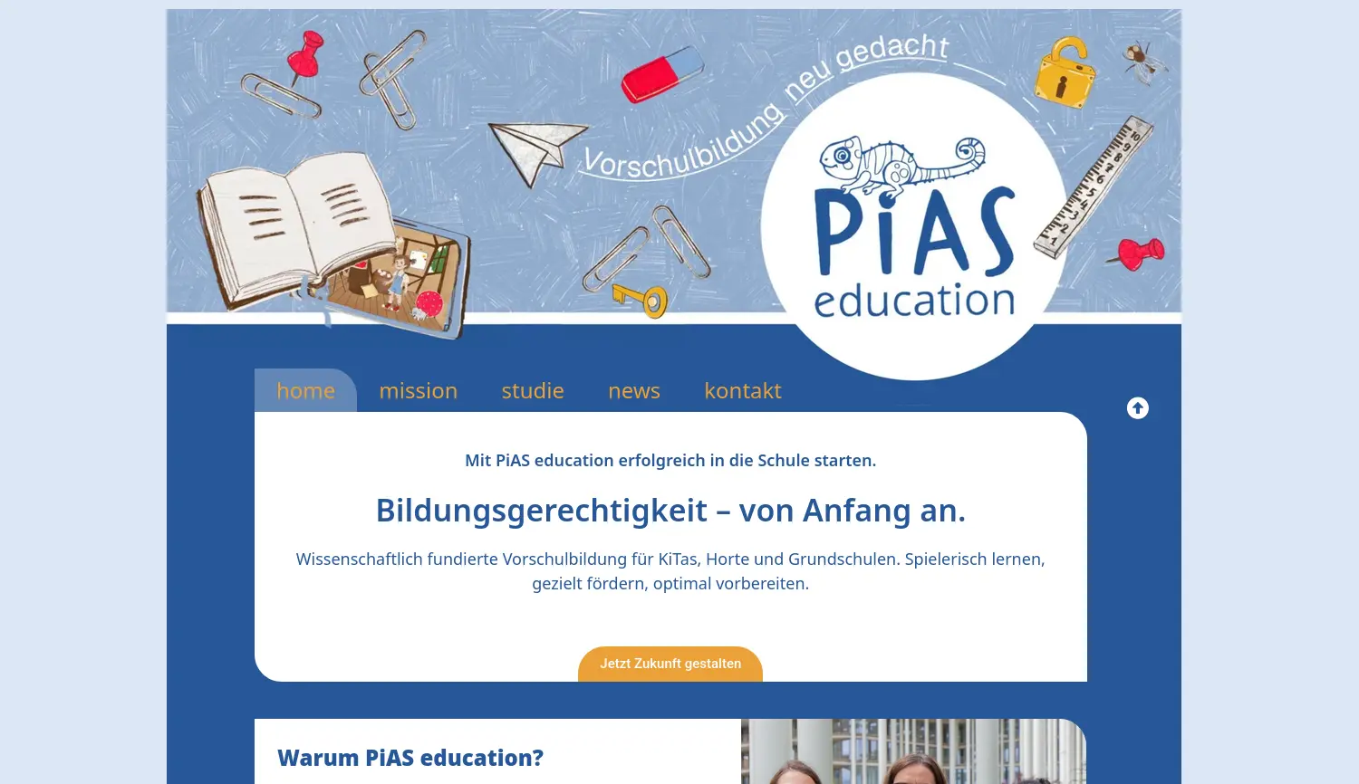Website der Firma PIAS Education GmbH