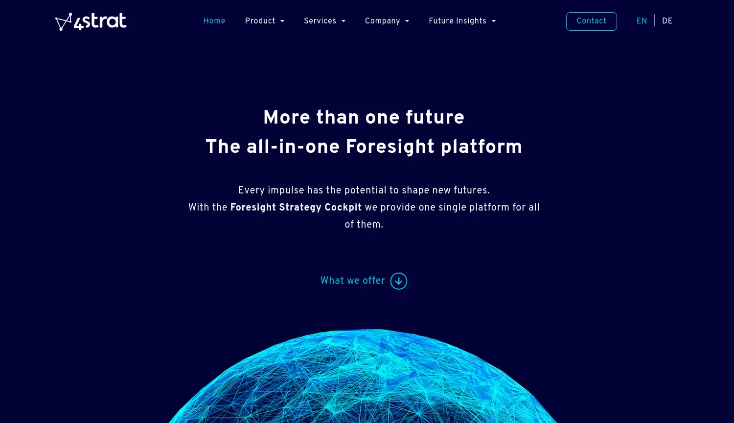 Website der Firma 4strat GmbH