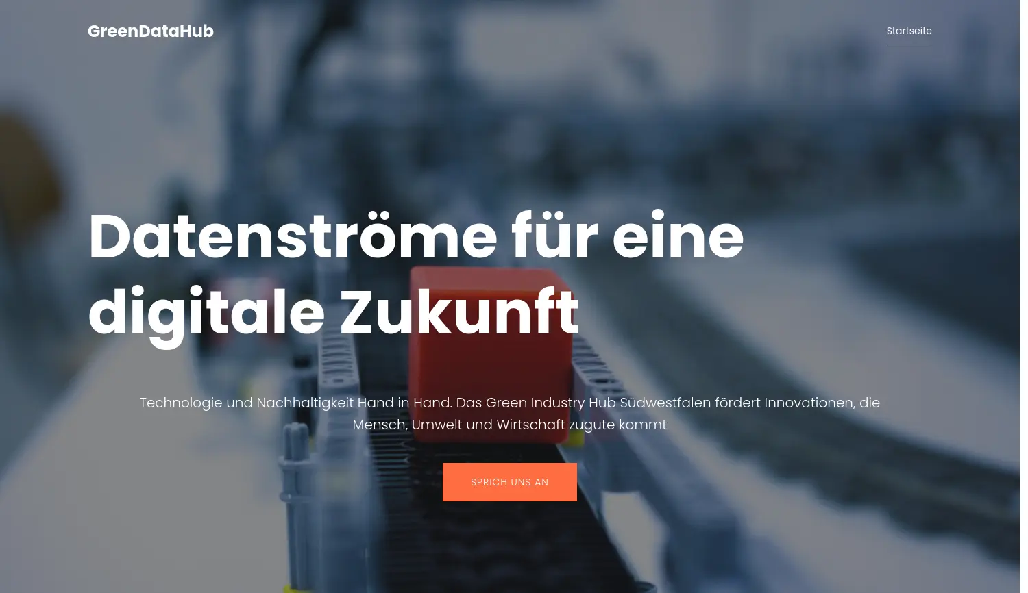 Website der Firma Green Industry Hub Südwestfalen