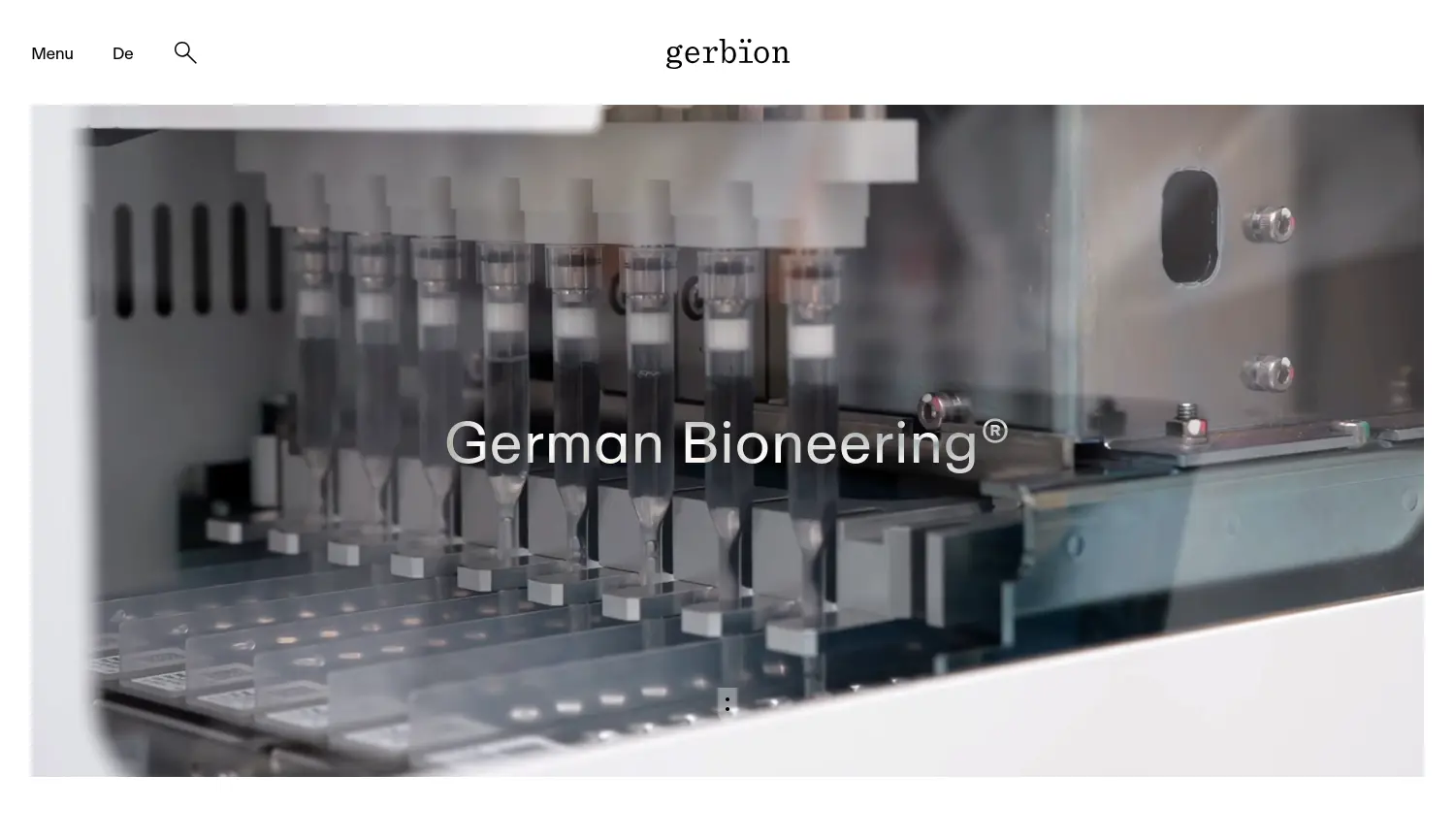 Website der Firma gerbion GmbH & Co. KG