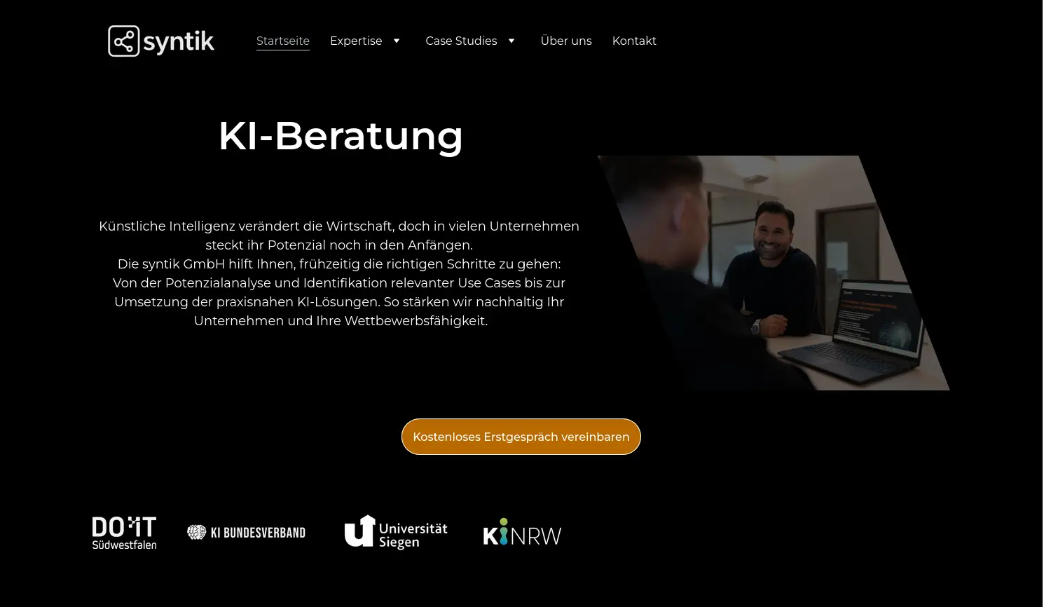 Website der Firma syntik GmbH