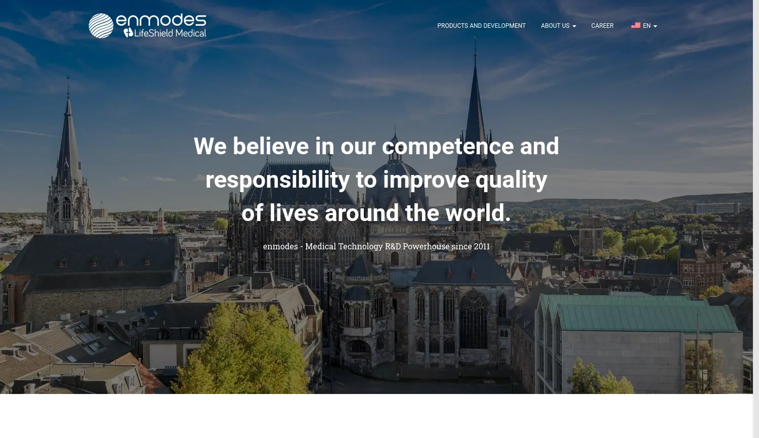 Website der Firma enmodes GmbH