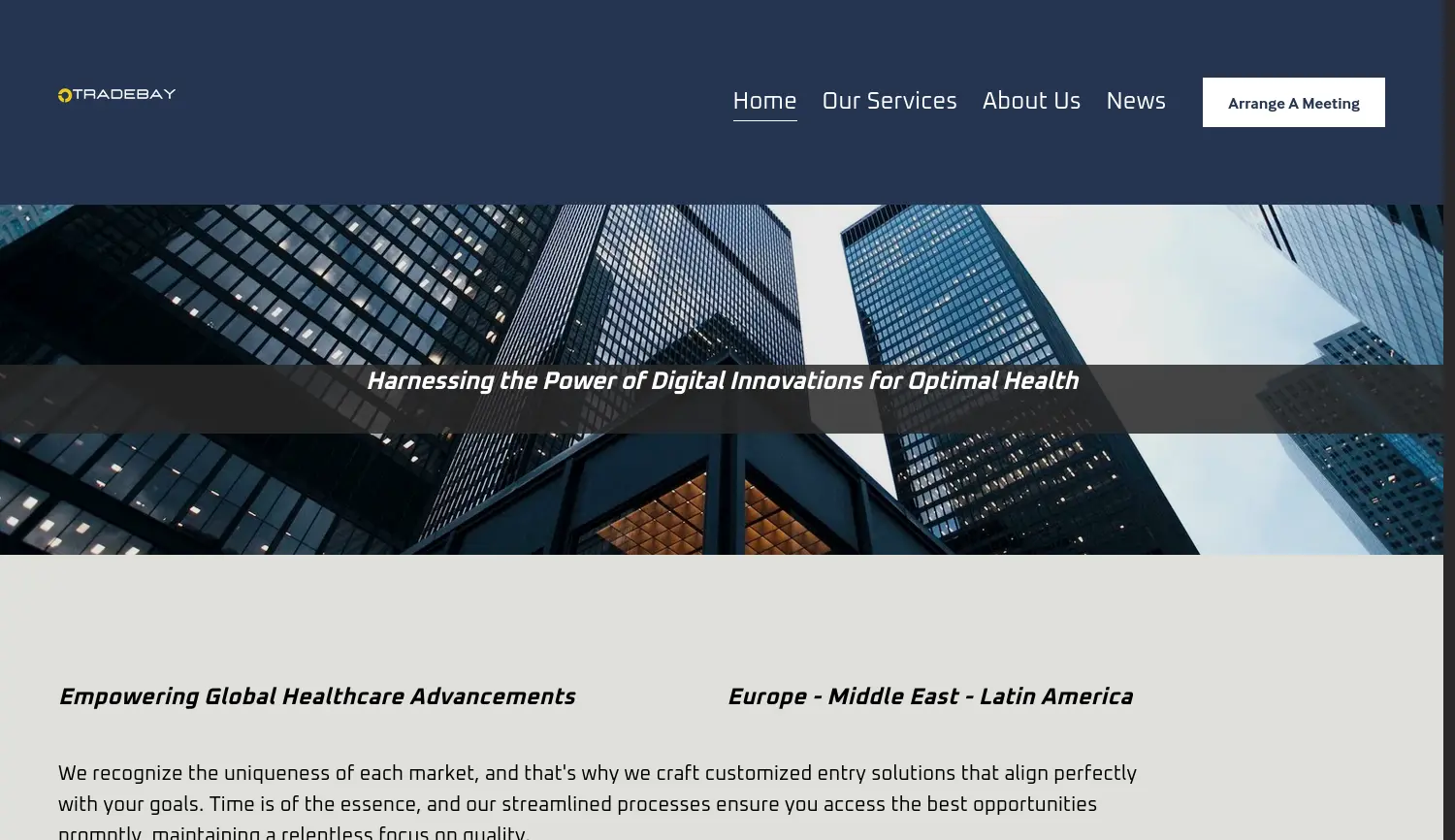 Website der Firma TRADEBAY UG