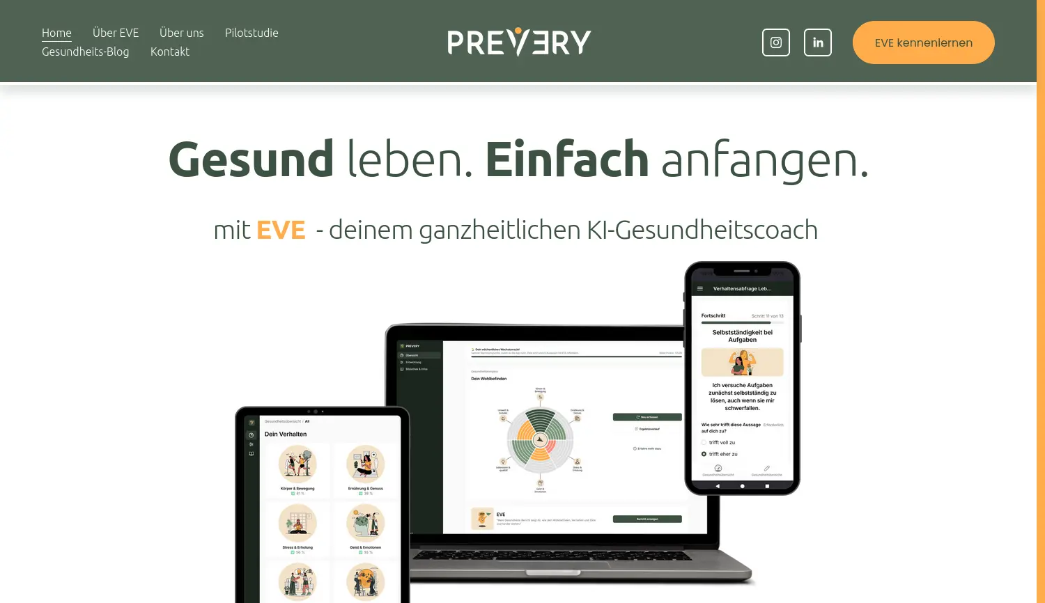 Website der Firma PREVERY UG (haftungsbeschränkt)