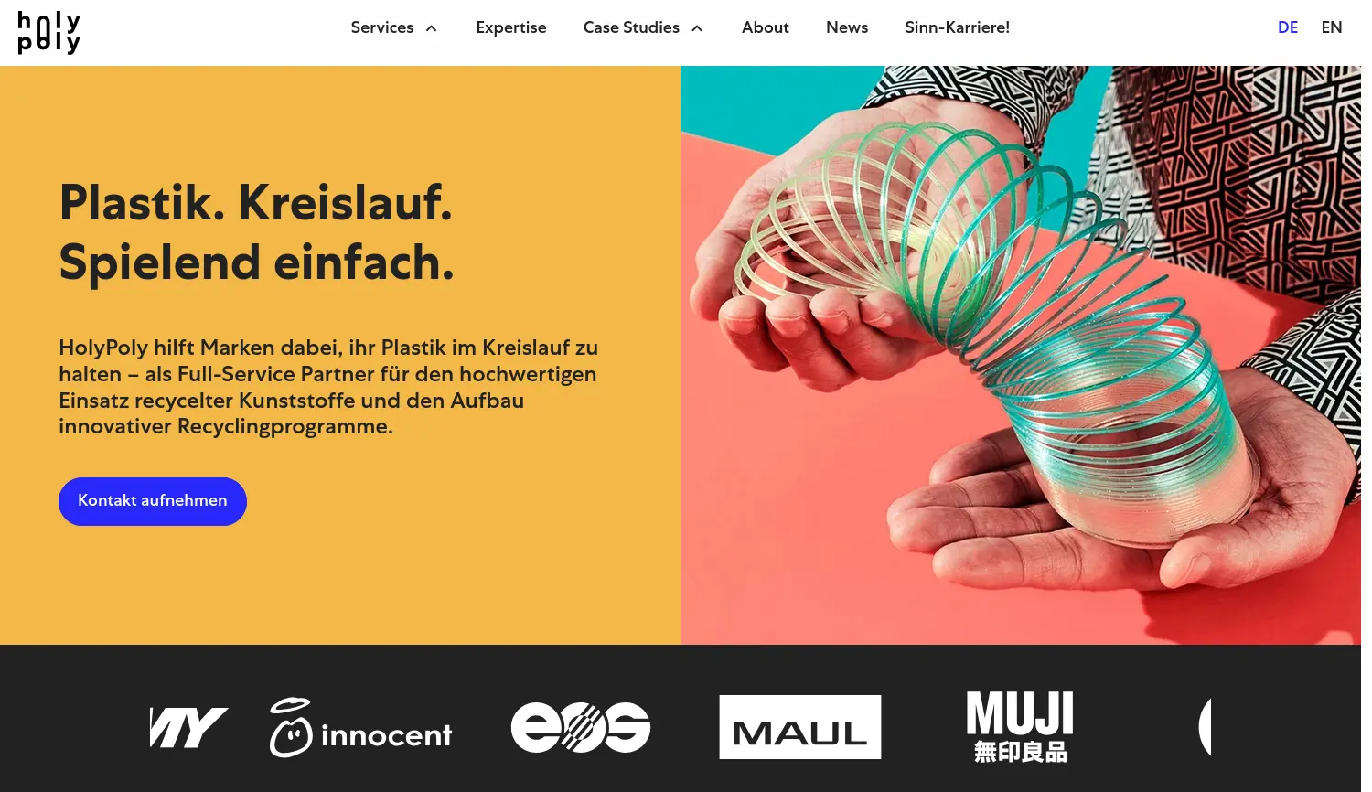 Website der Firma HolyPoly GmbH