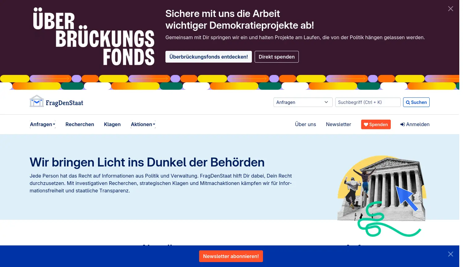 Website der Firma Open Knowledge Foundation Deutschland e.V.