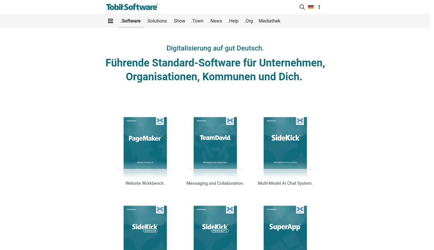 Website der Firma Tobit Laboratories AG