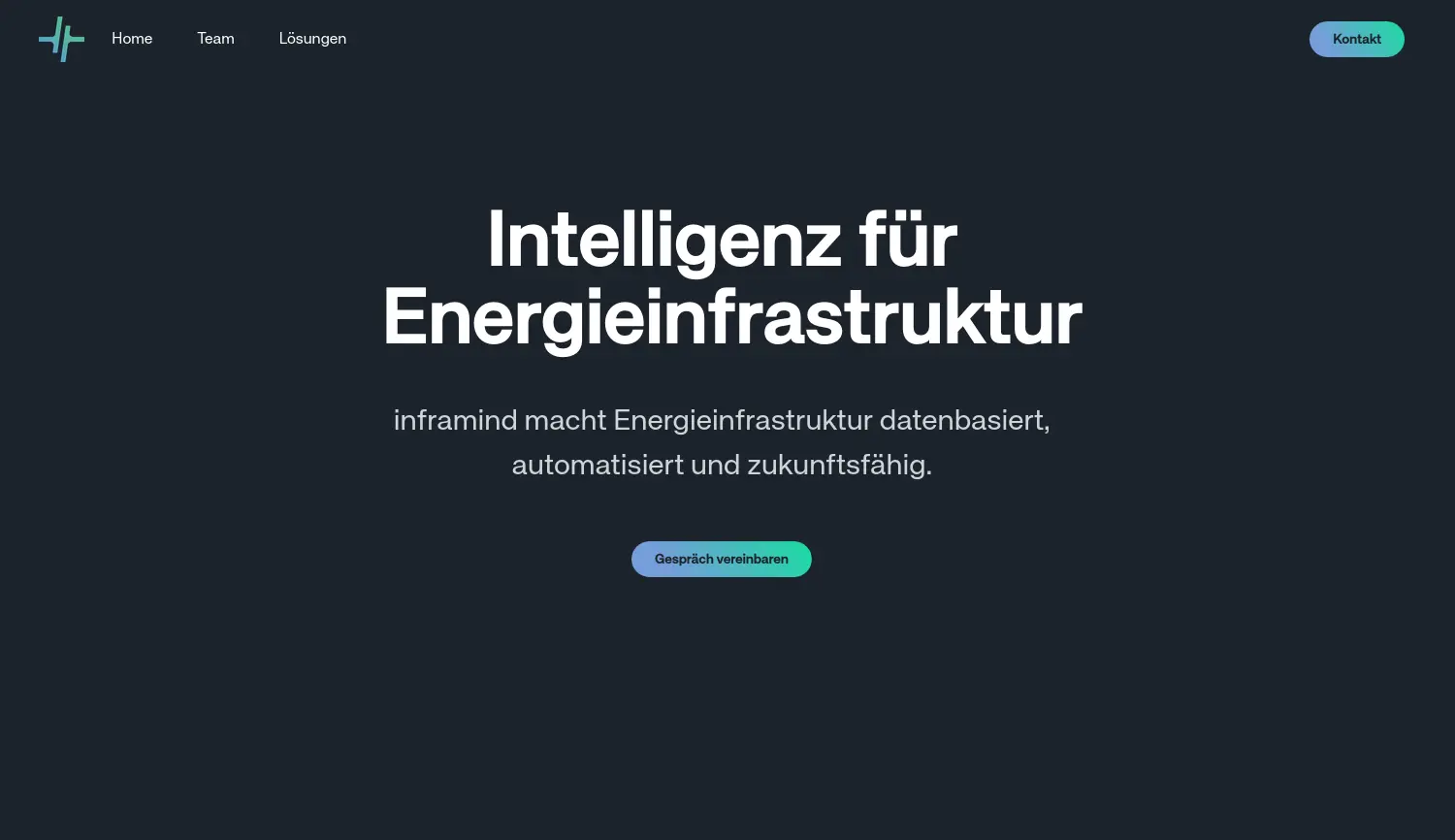 Website der Firma inframind GmbH