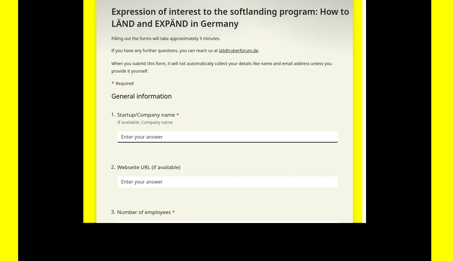 Website der Firma CyberForum e.V.