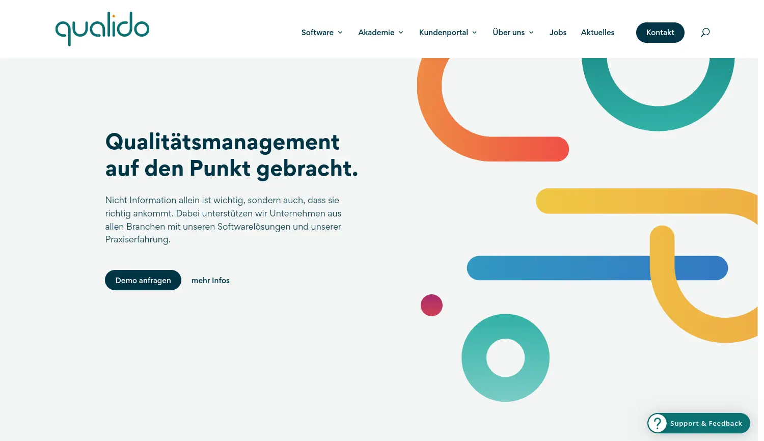 Website der Firma qualido GmbH