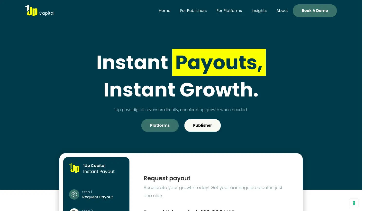 Website der Firma 1Up Capital GmbH