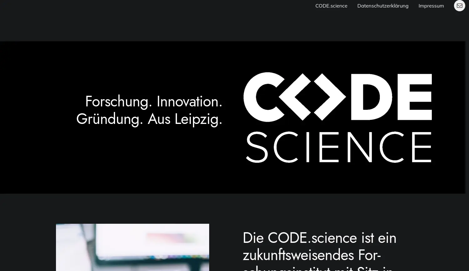 Website der Firma CODE.science gGmbH