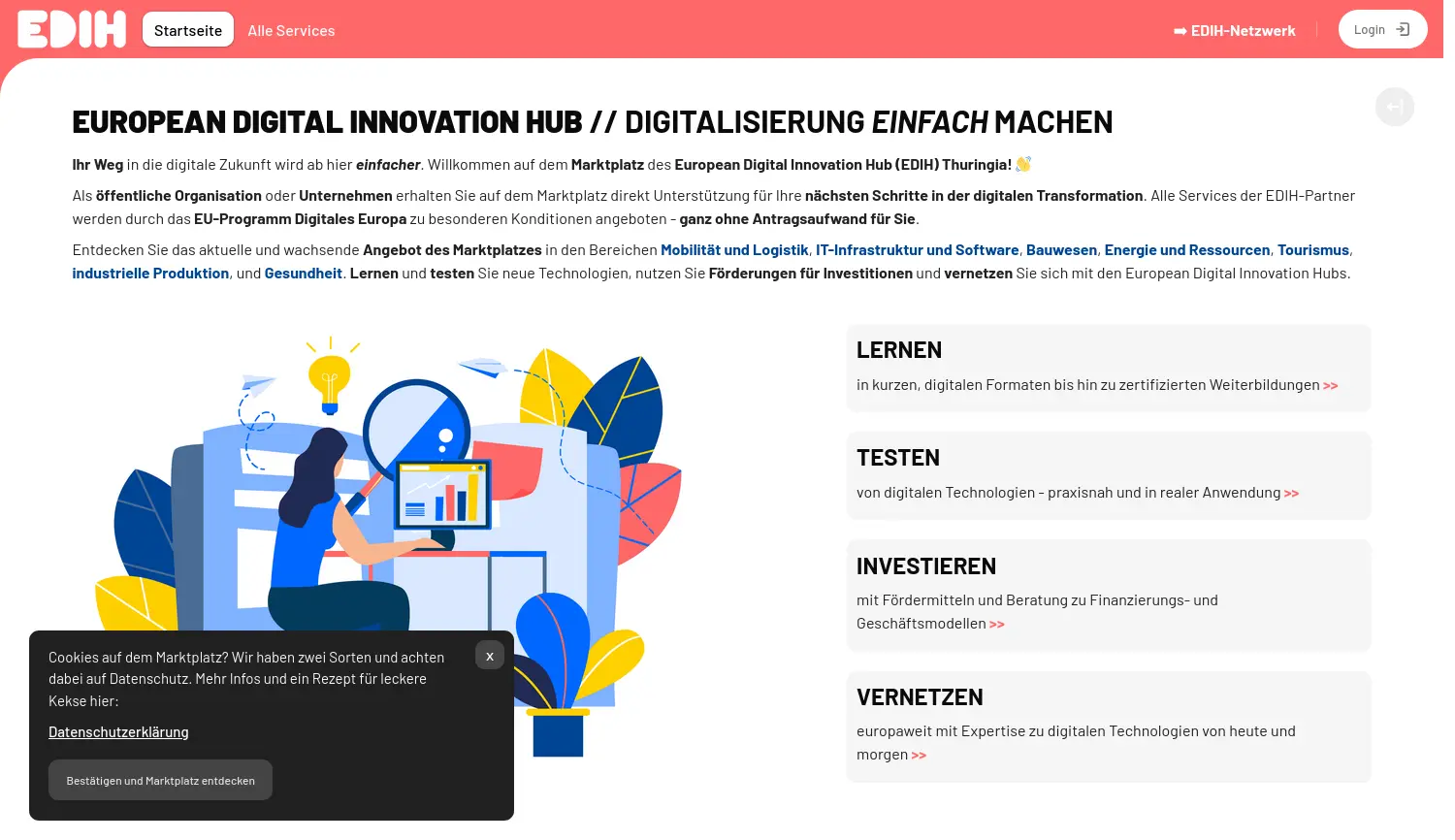 Website der Firma Bauhaus-Universität Weimar