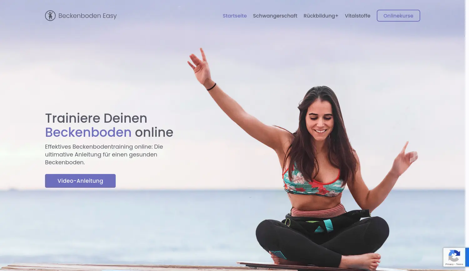 Website der Firma Beckenboden Easy