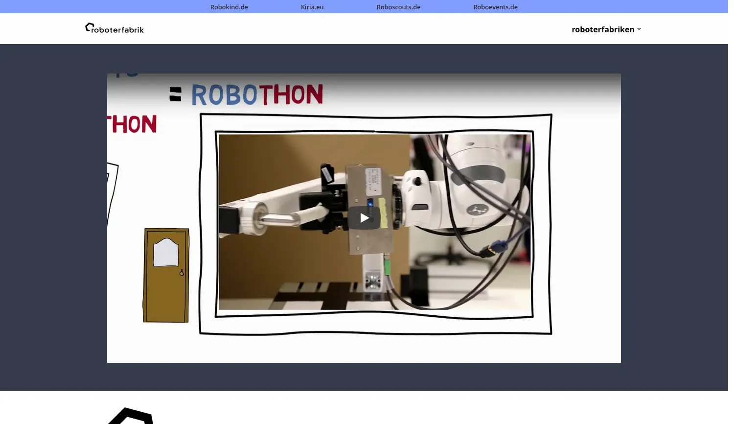 Website der Firma Robokind Stiftung