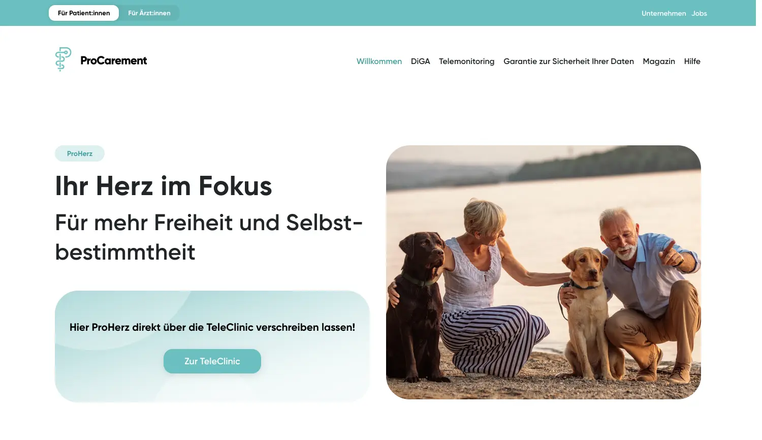 Website der Firma ProCarement GmbH