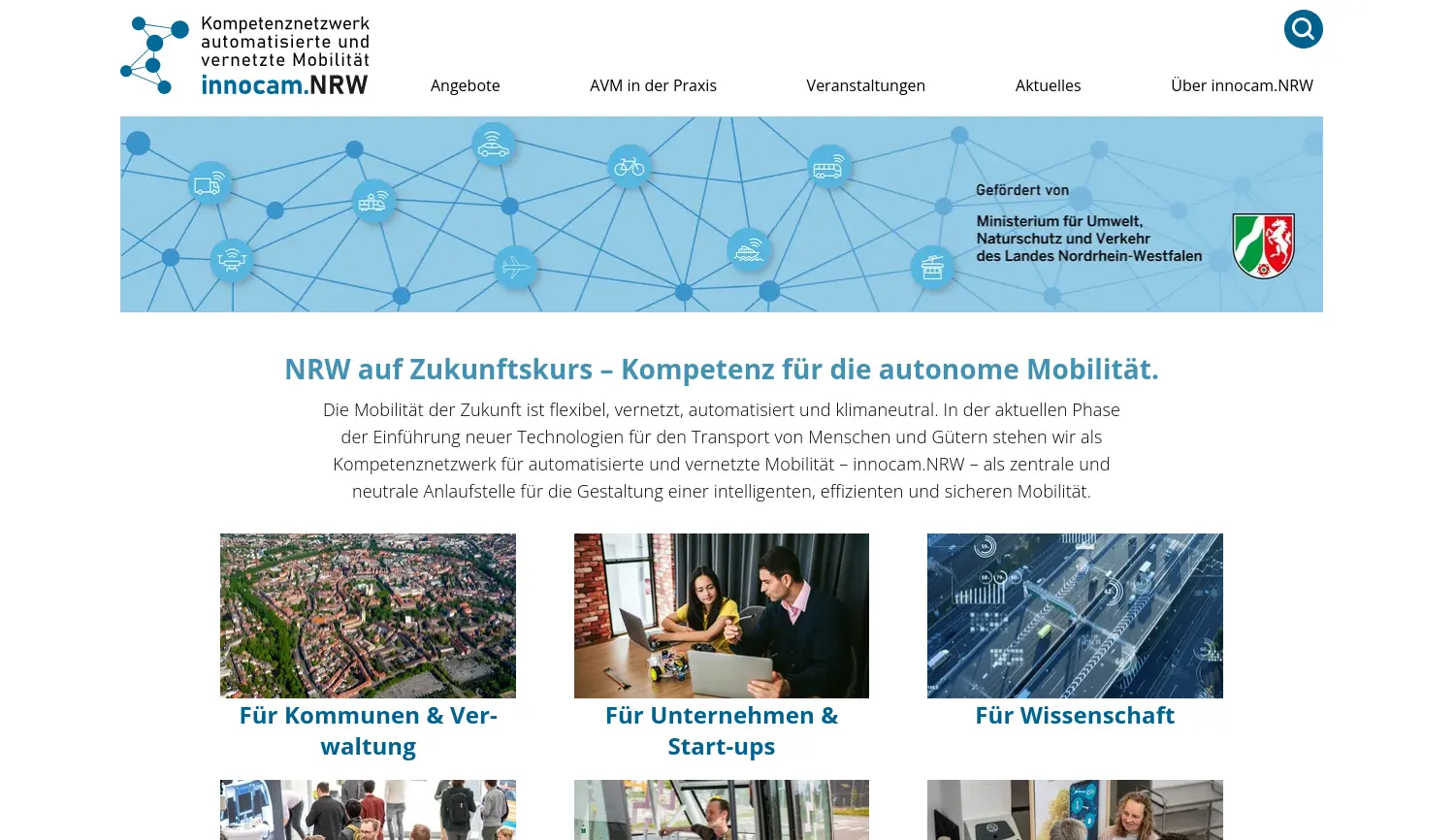 Website der Firma Future Mobility Partnership e.V.