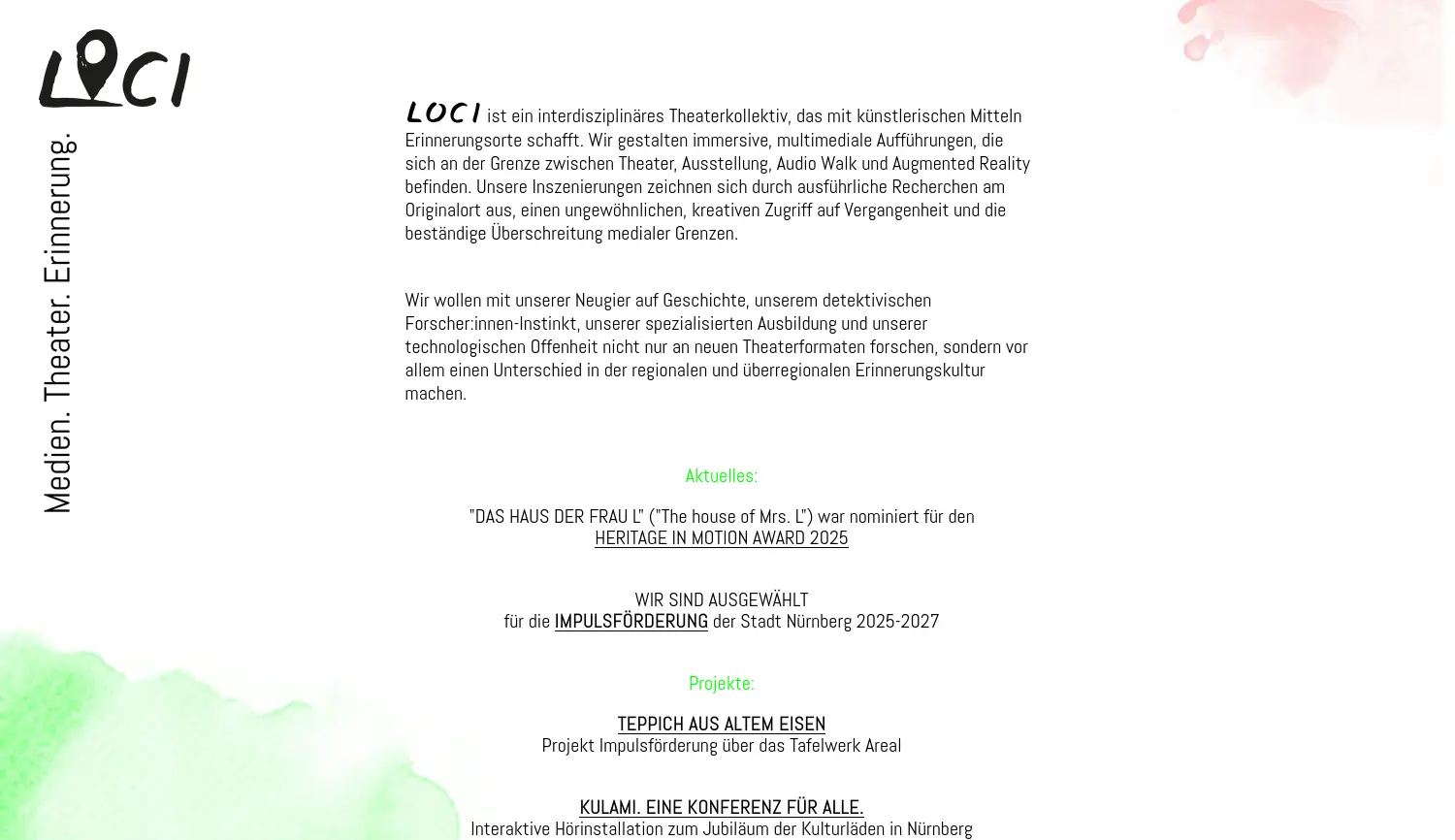 Website der Firma Kammermeier Pfeiffer Zieser GbR - LOCI