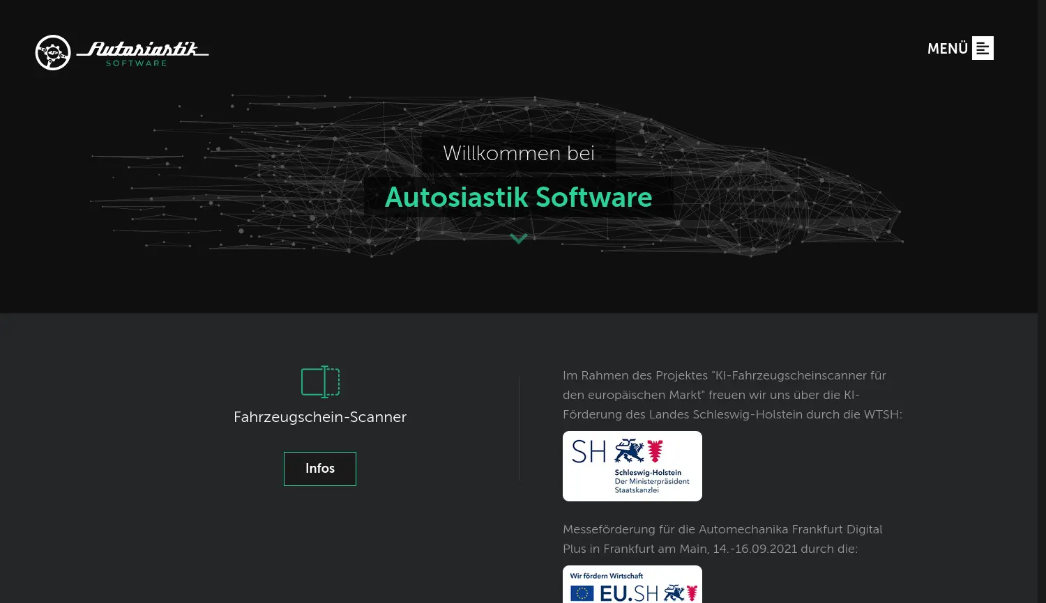 Website der Firma Autosiastik Software GmbH