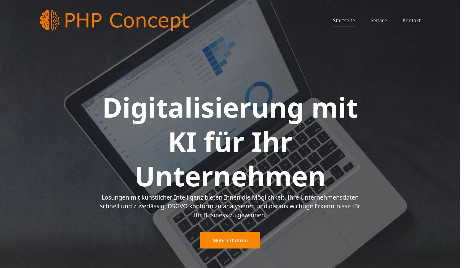 Website der Firma Gunnar Scharfe PHP Concept
