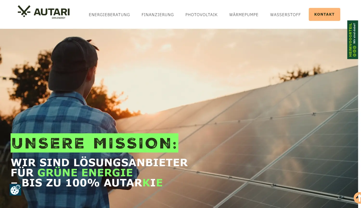 Website der Firma Autari