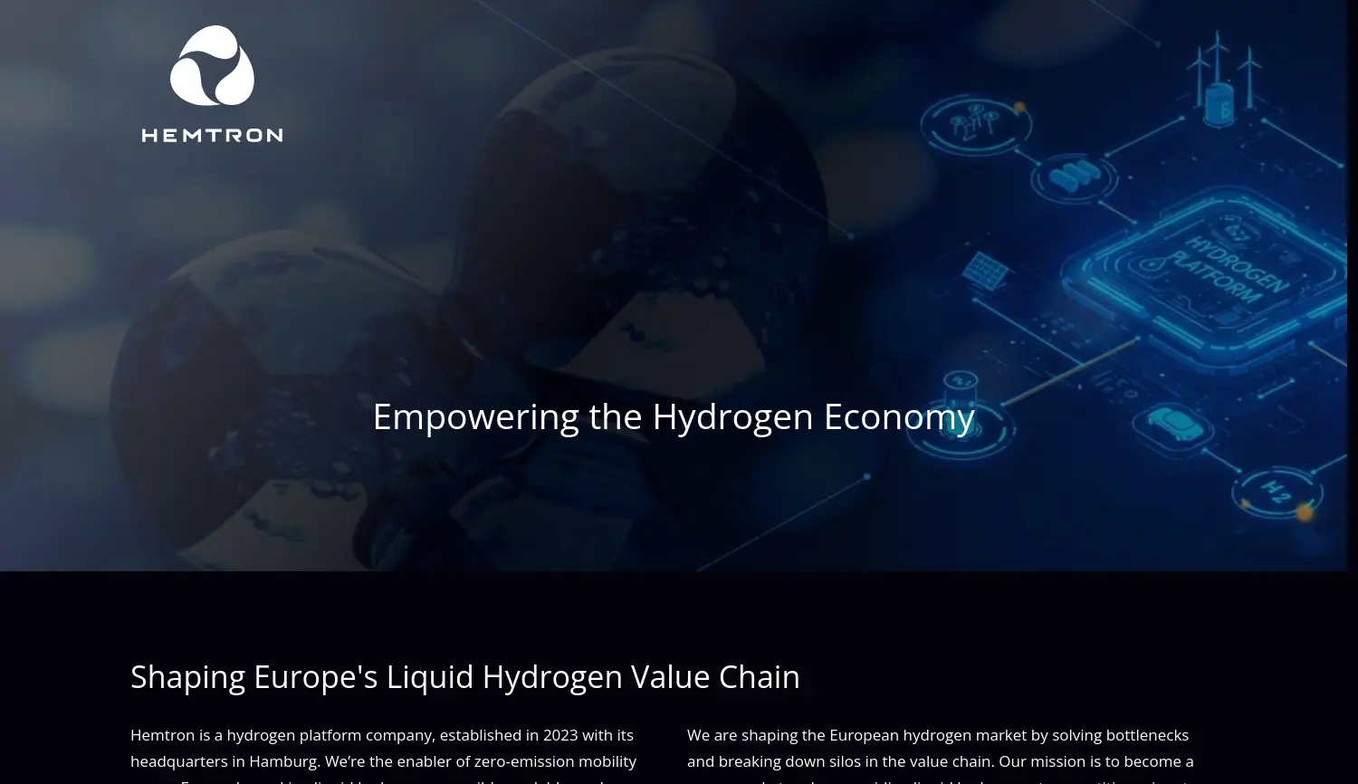 Website der Firma HEMTRON GmbH