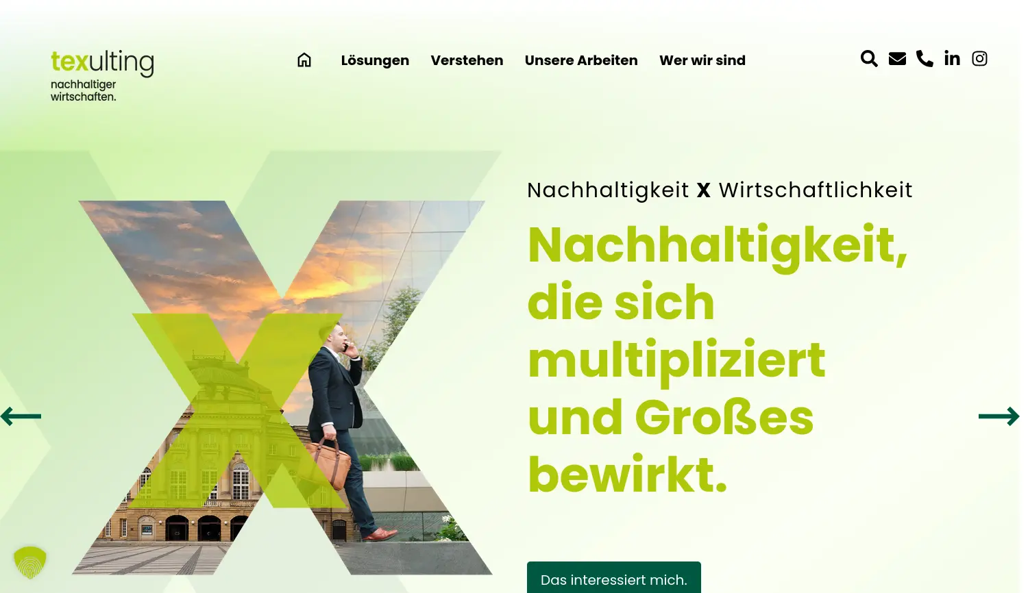 Website der Firma Texulting GmbH