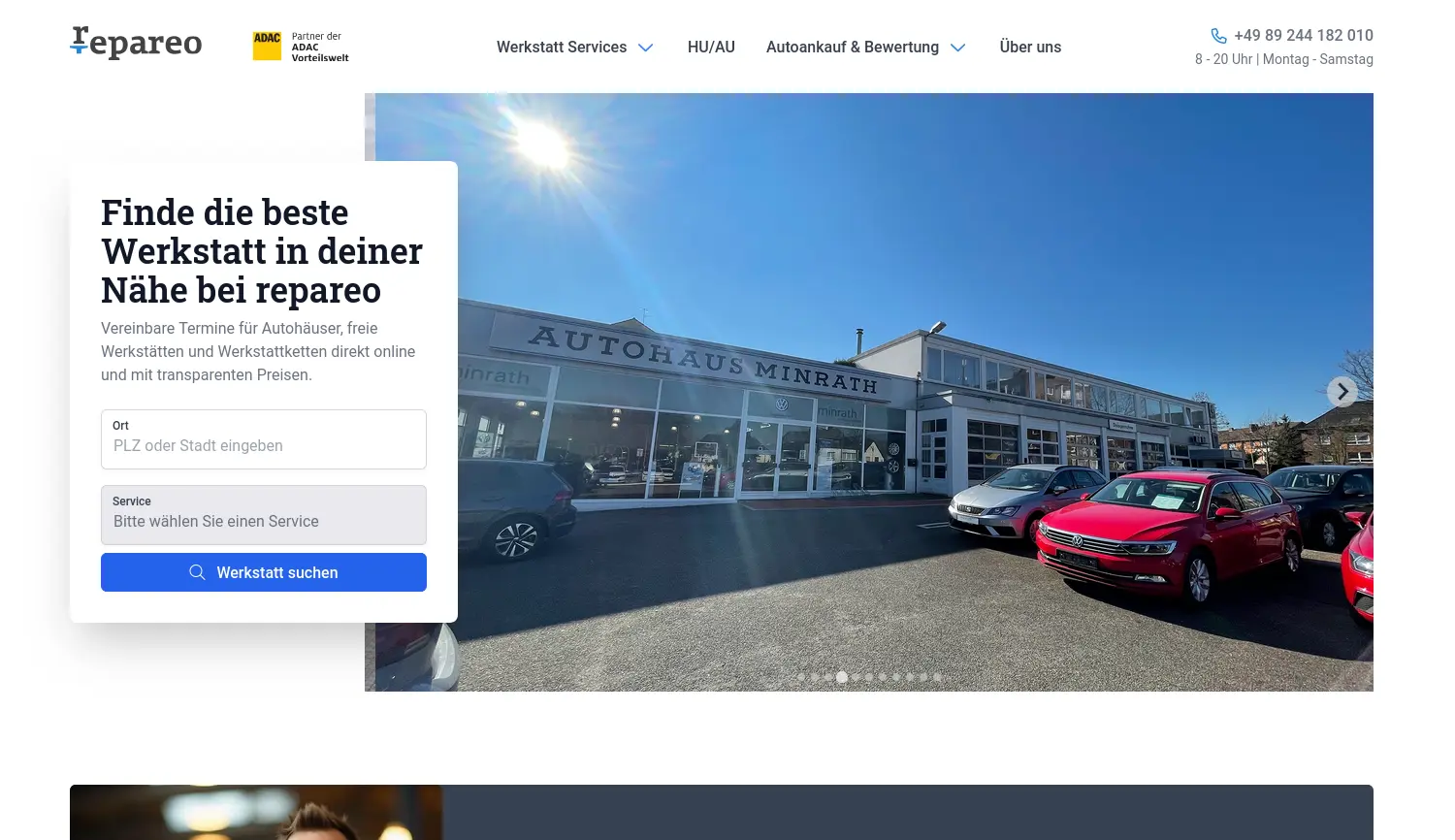 Website der Firma repareo