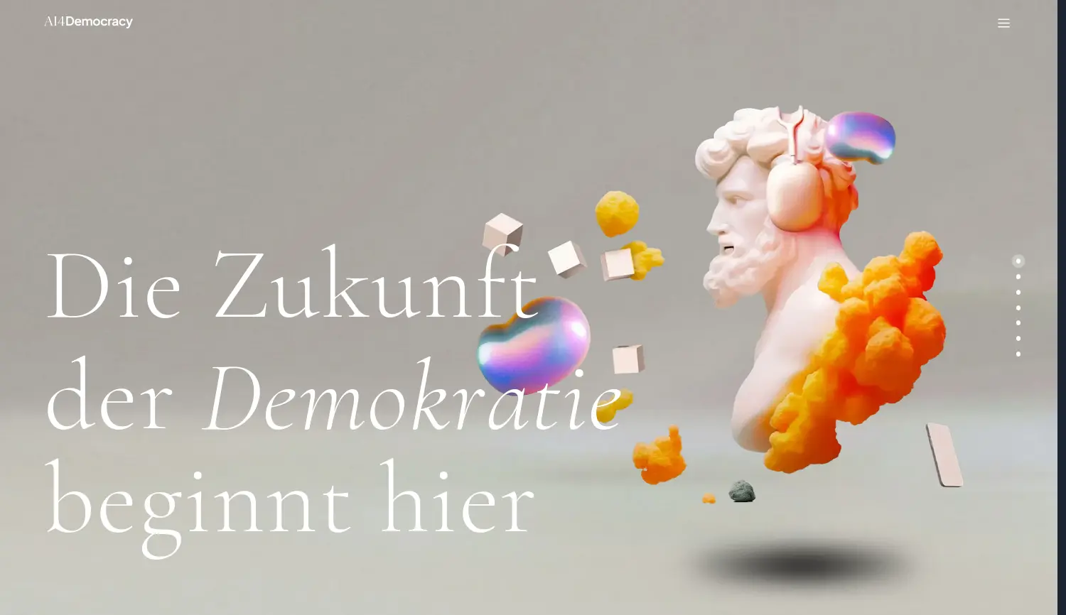 Website der Firma AI4Democracy e.V.