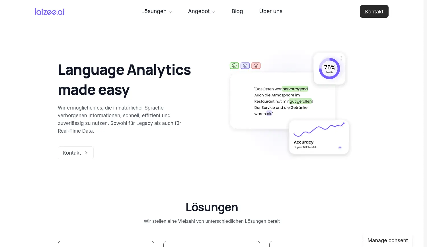 Website der Firma laizee.ai GmbH