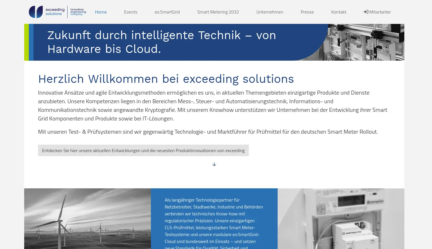 Website der Firma exceeding solutions GmbH