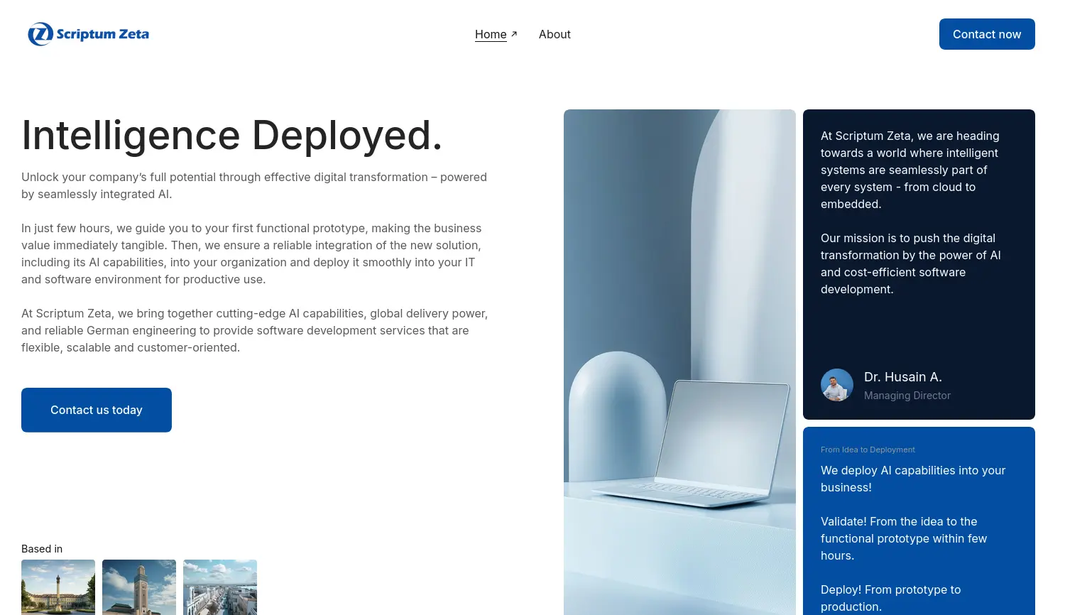 Website der Firma Scriptum Zeta GmbH