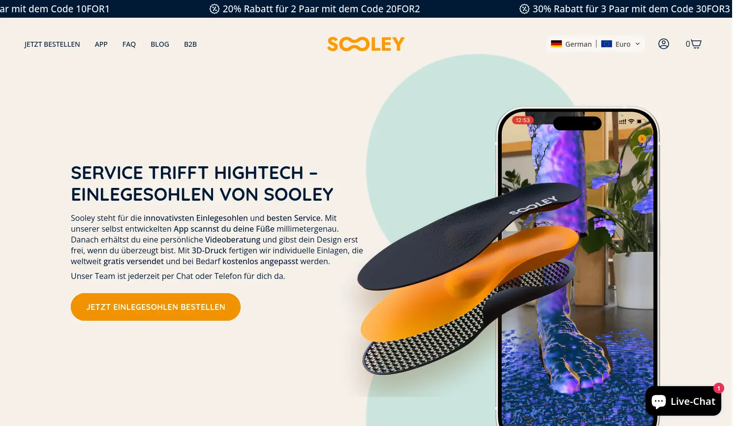 Website der Firma Sooley