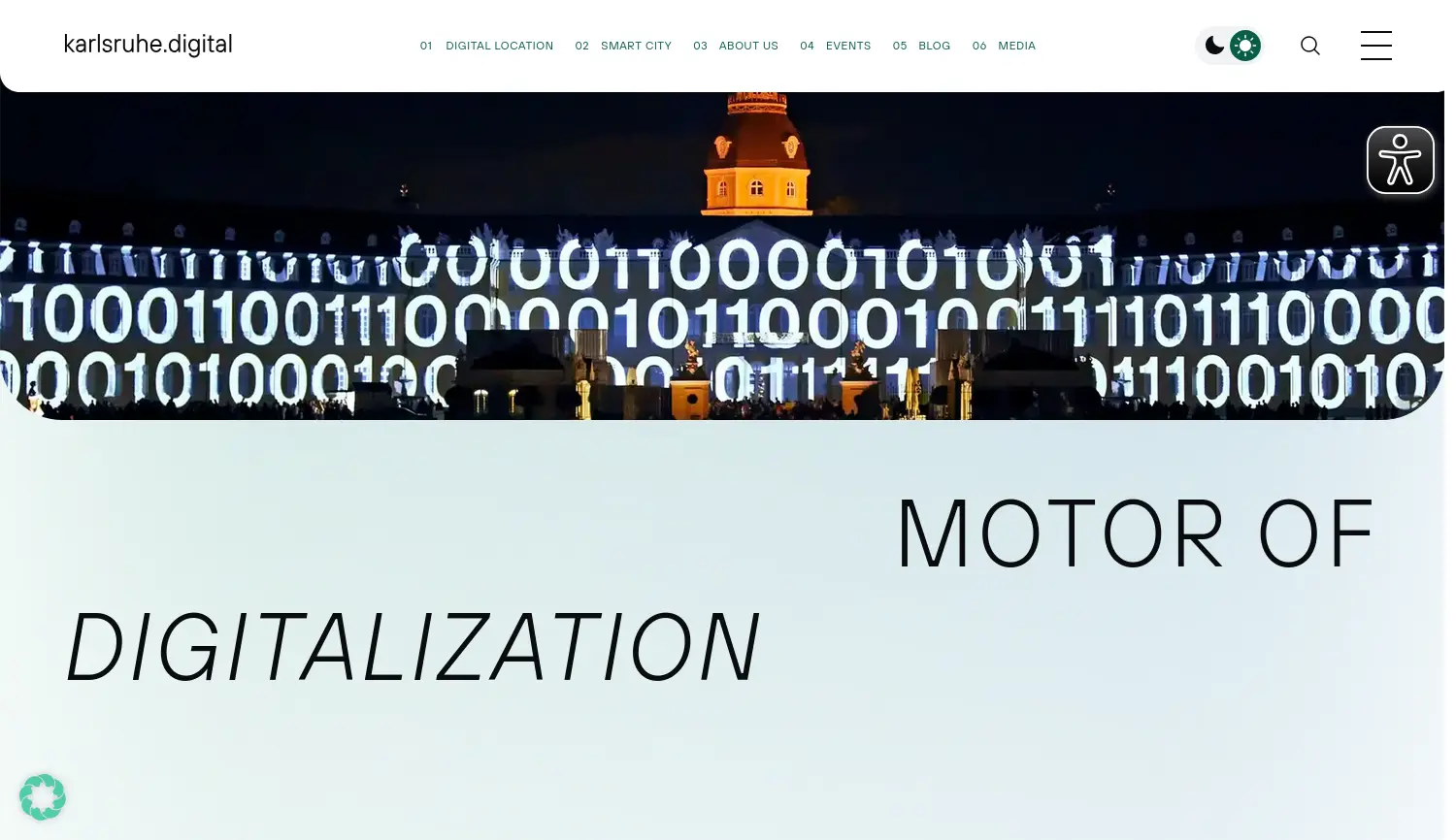 Website der Firma Initiative karlsruhe.digital