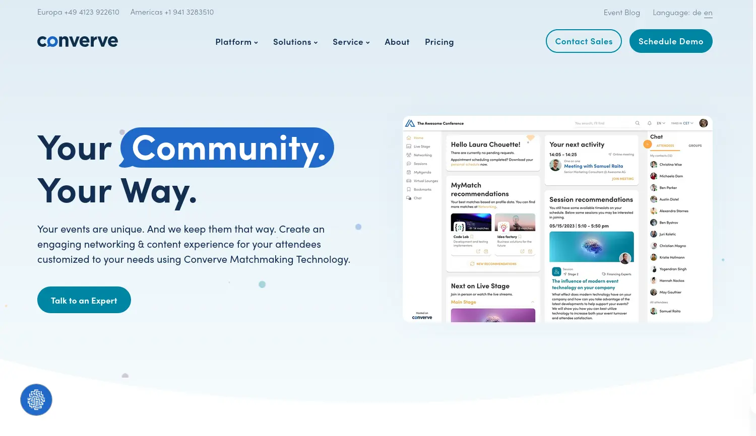 Website der Firma Converve GmbH
