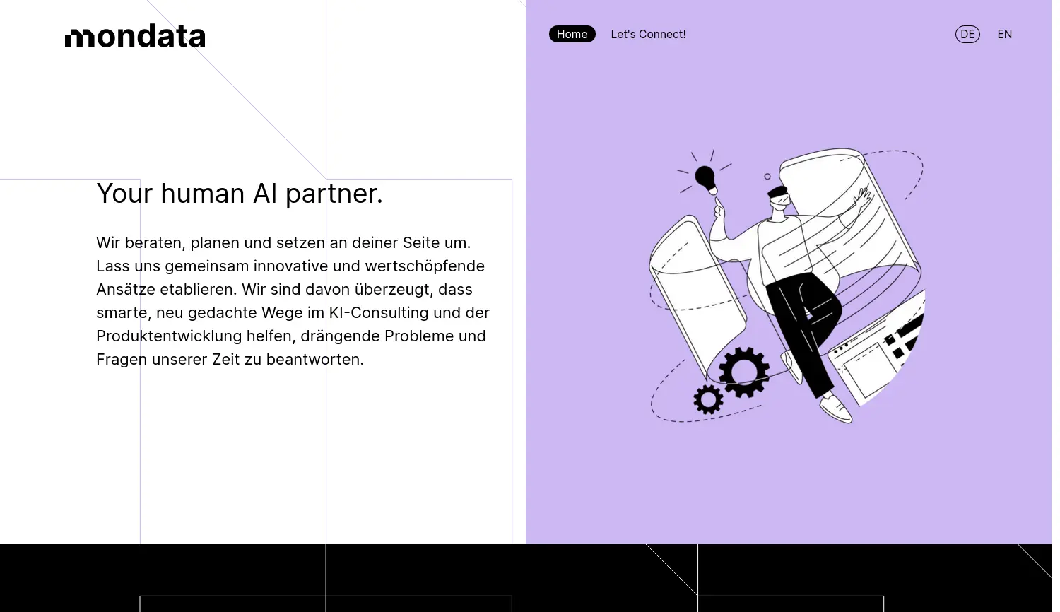 Website der Firma Mondata GmbH