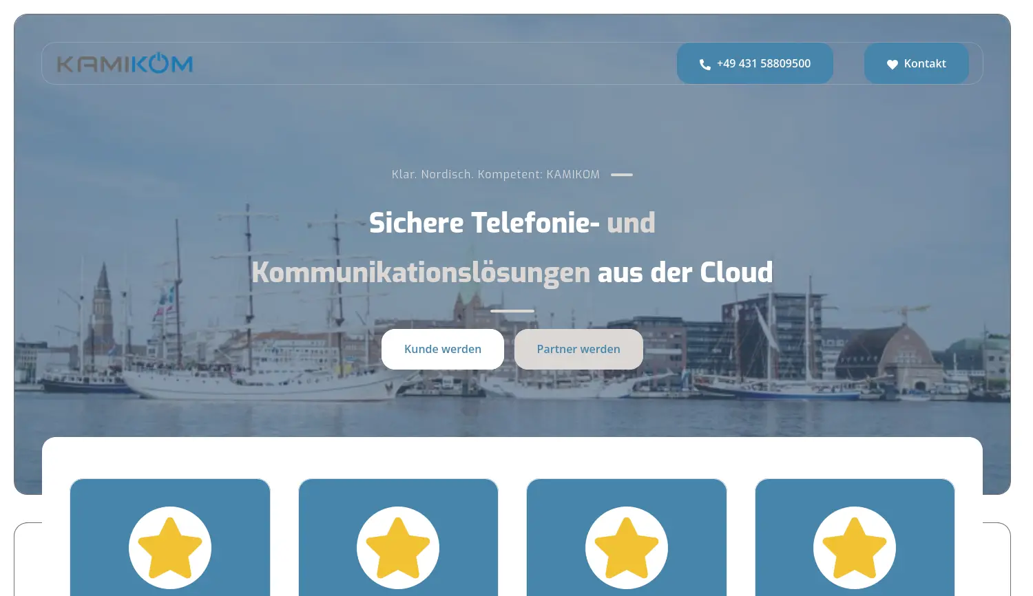 Website der Firma Kamikom GmbH